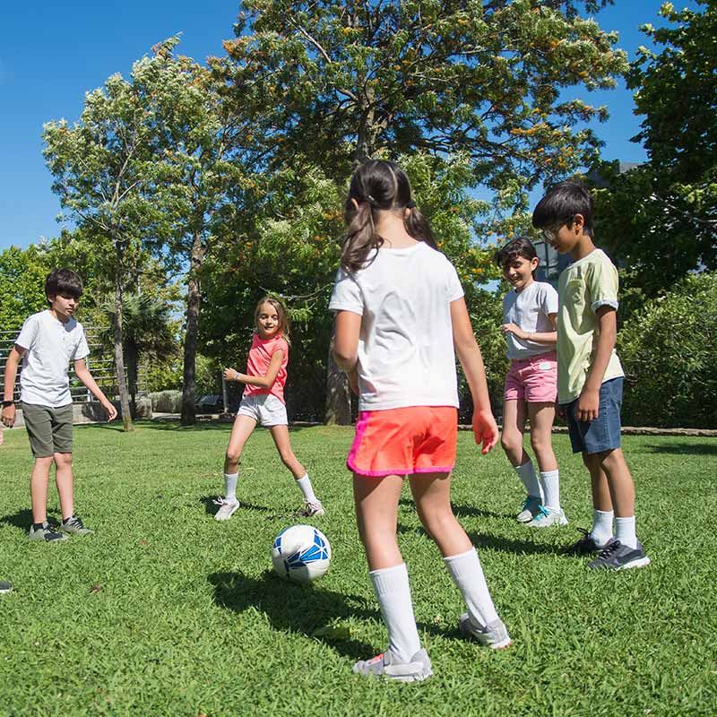 kids playing soccer